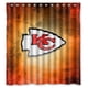 thumbnail image 1 of Cortina de ducha de los Kansas City Chiefs, juego de cortina de baño con ganchos, tamaño 66 x 72 pulgadas, 1 of 3