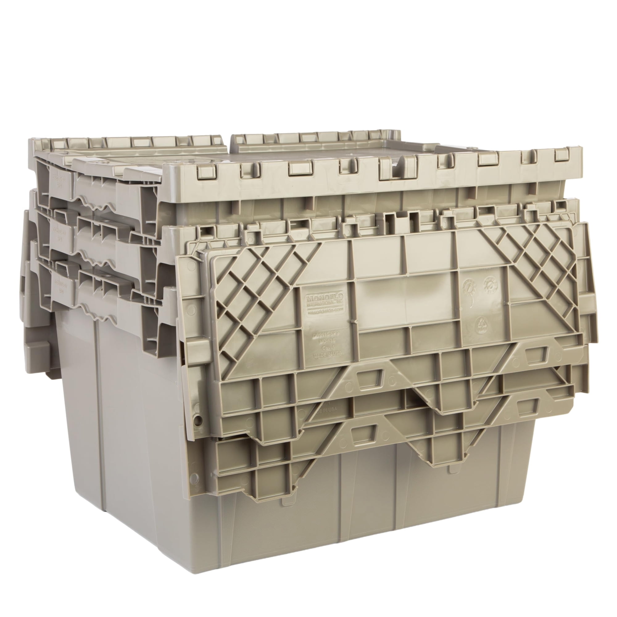Caja Organizadora He Hudson Exchange 56 X 39 X 33 Cm, Paquete De 3, Gris