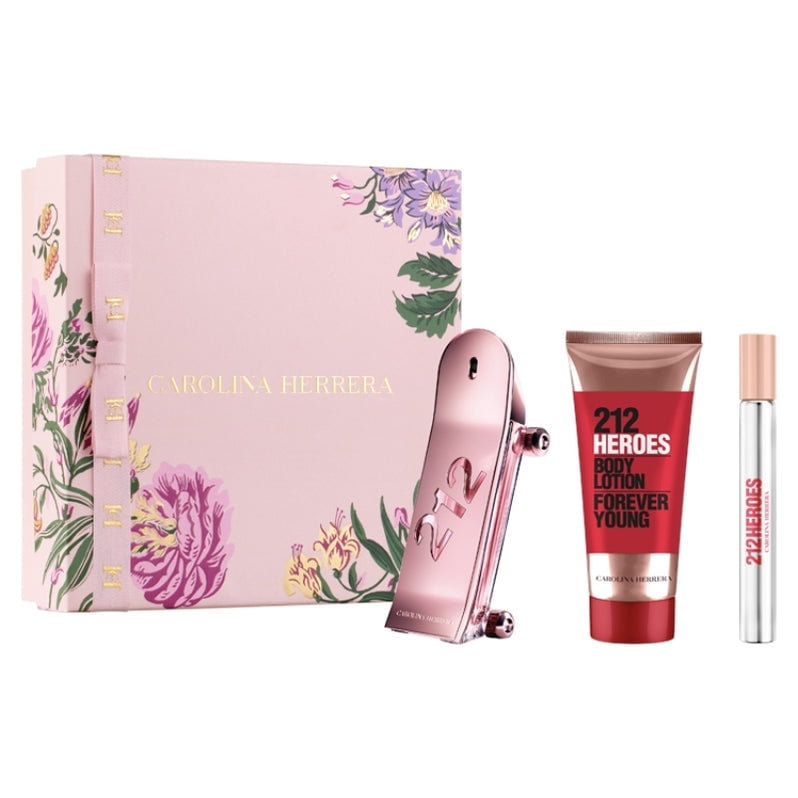 Carolina Herrera - Set Perfume 212 Heroes For Her Edp Mujer 80 Ml + Body Lotion 100 Ml + Edp 10 Ml