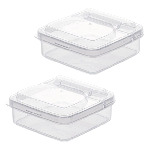 Contenedor de alimentos para refrigerador apilable, 2 uds., contenedor de almacenamiento de plástico hermético sin BPA de grado alimenticio con