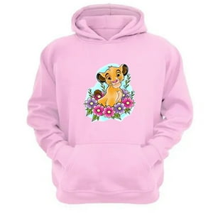 Genérico - Polerón Canguro El Rey De La Selva Rosa Talla M Unisex