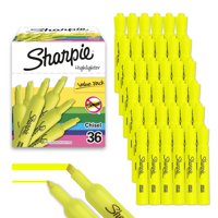 Rotuladores Sharpie Tank Style Con Punta Cincelada, Color Amarillo, 36 Unidades