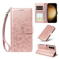 Funda Billetera Foxdock Compatible Con Samsung Galaxy S23 Plus, Diseño Perrito Tierno, Ranuras Para Tarjetas Y Soporte Plegable