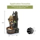 thumbnail image 2 of Fuente de agua LuxenHome 25 con perrito juguetón de resina y LED, 2 of 7