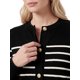 thumbnail image 5 of INSPIRE CHIC Cárdigan de Punto a Rayas para Mujer Cuello Redondo con Botones Mangas Largas Ajuste Regular Diario Trabajo Vintage Casual Suéteres Top Pequeño Negro, 5 of 6