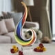 thumbnail image 2 of Centro de mesa Art Glass Badash Rainbow Note estilo Murano, 2 of 4