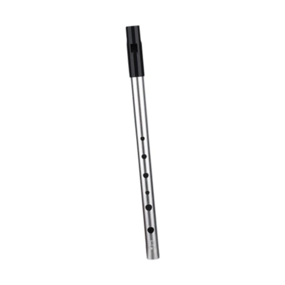 Flauta de hojalata con silbato, instrumento musical clásico tradicional de aleación de aluminio, regalo para fiestas, silbato de centavo para niños y Llave D de plata