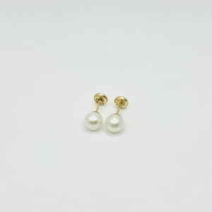 Tiana Joyas - Aro De Perla Cultivada De 6Mm En Oro 18K