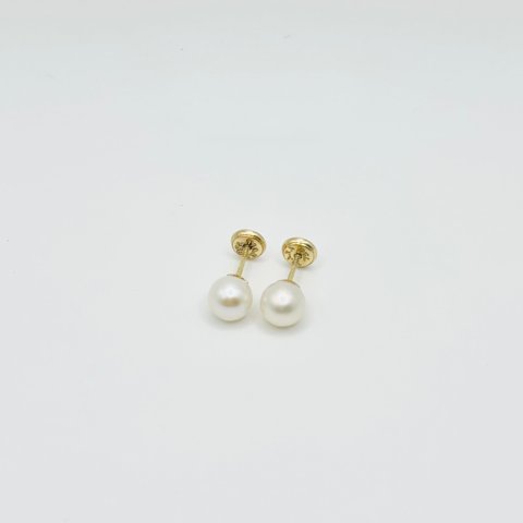 Tiana Joyas - Aro De Perla Cultivada De 6Mm En Oro 18K