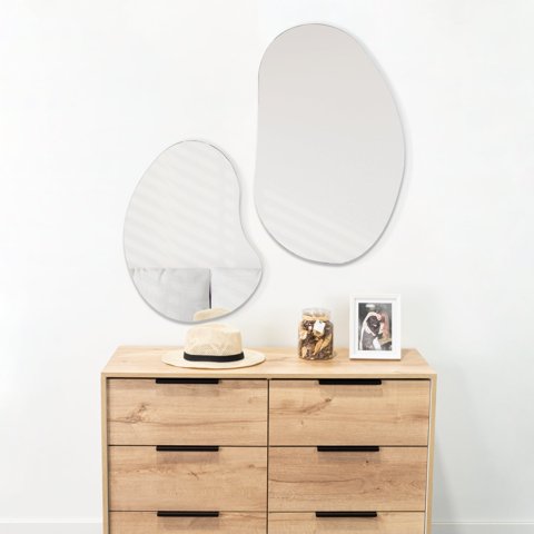 Tuhome - Set X2 Espejos Leo Irregulares 80,5X53,5 Cm