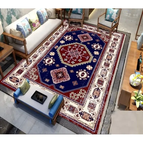 Alfombra 200x240 Moderna Elegante Decorativa Tf 2 m / 2.4 m / Nativa / Azul