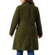 thumbnail image 3 of Abrigos largos de invierno para mujer de talla grande de Agnes Orinda con solapa de muesca y doble botonadura, gabardina 2X verde militar, 3 of 6