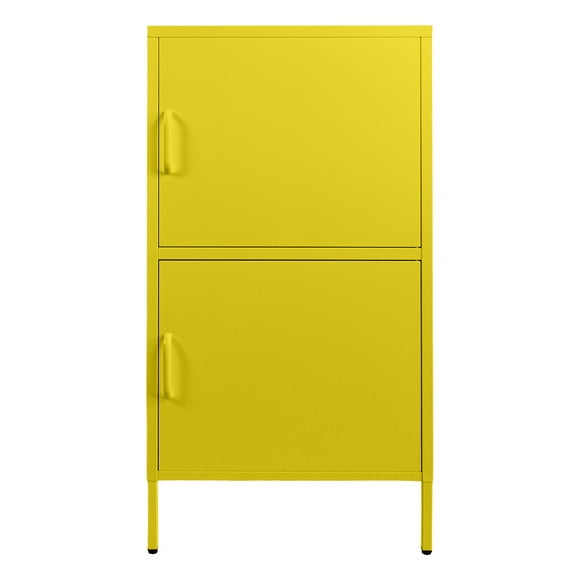 Estante 2 Puertas y y repisa interior - Amarillo Pastel