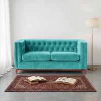 Latam Home - Sofá Roma 2C Tela Velvet Turquesa