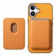 thumbnail image 5 of Funda de Cuero Magnética con Tarjetero para iPhone 16 Cubierta Delgada Amarillo, 5 of 5