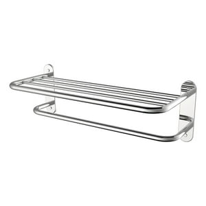 Genérica - Repisa Porta Estante Toallero 60 Cm Baño Acero Inoxidable Incluye Tornillos De Montaje.