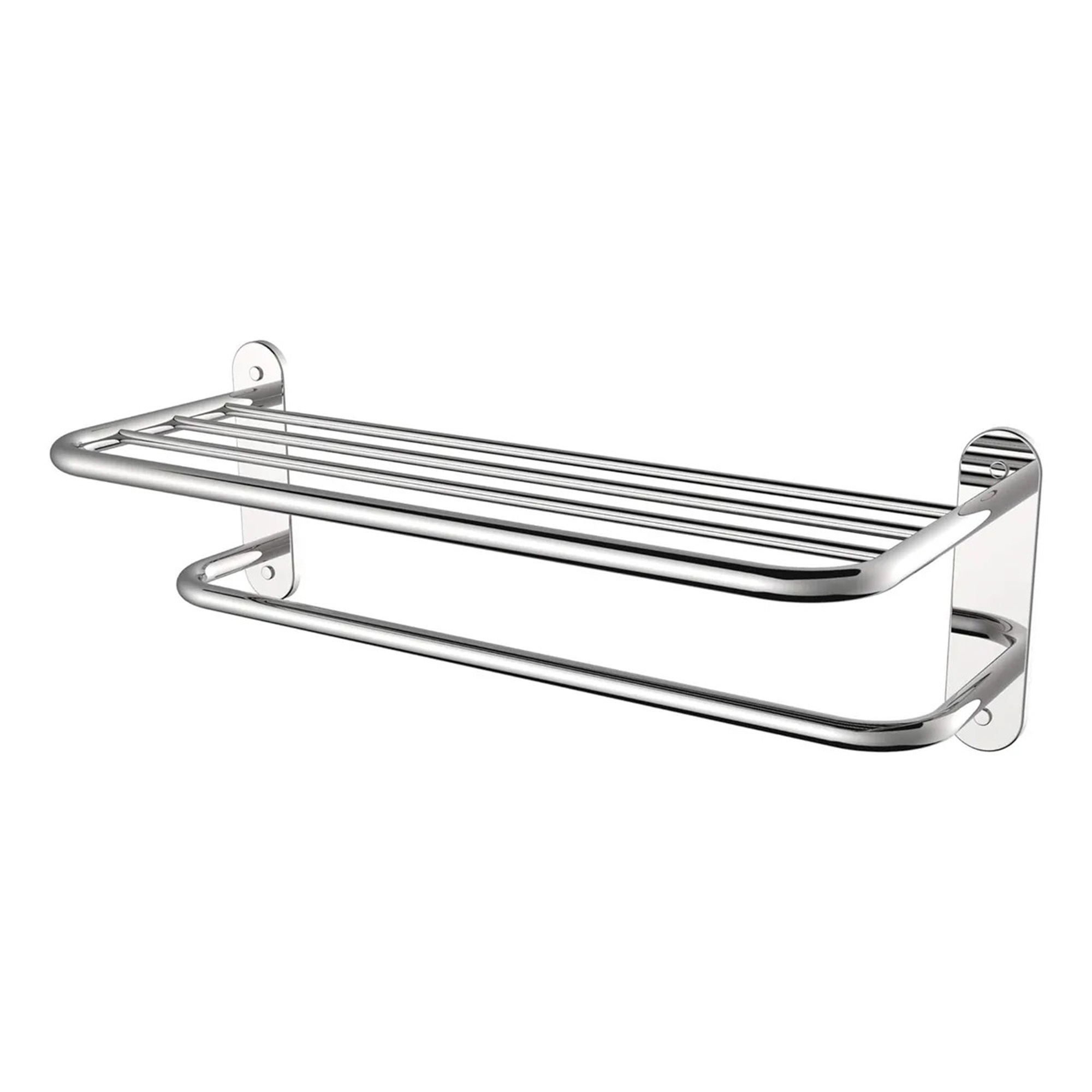 Genérica - Repisa Porta Estante Toallero 60 Cm Baño Acero Inoxidable Incluye Tornillos De Montaje.