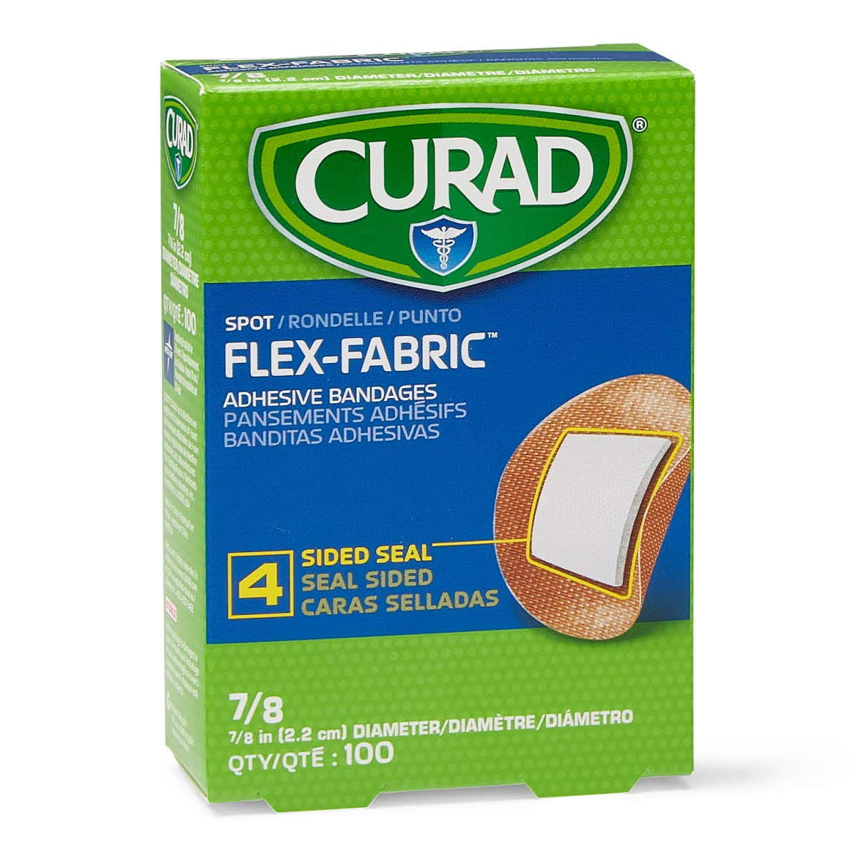 Curitas Adhesivas Medline Curad Flex Fabric De 2,2 Cm, 100 Piezas