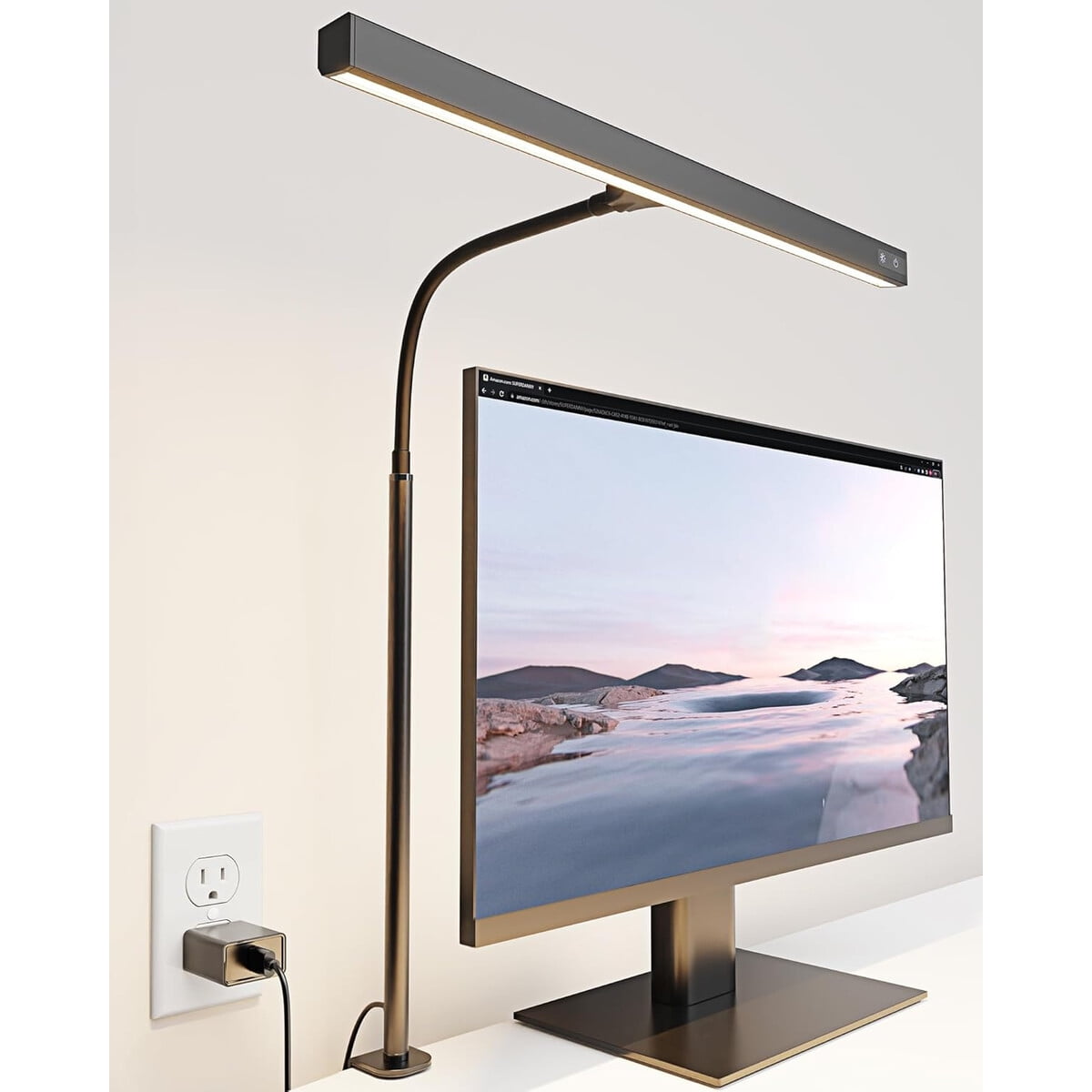 Lámpara Escritorio Led Superdanny Negra 3 Colores 32cm Clip