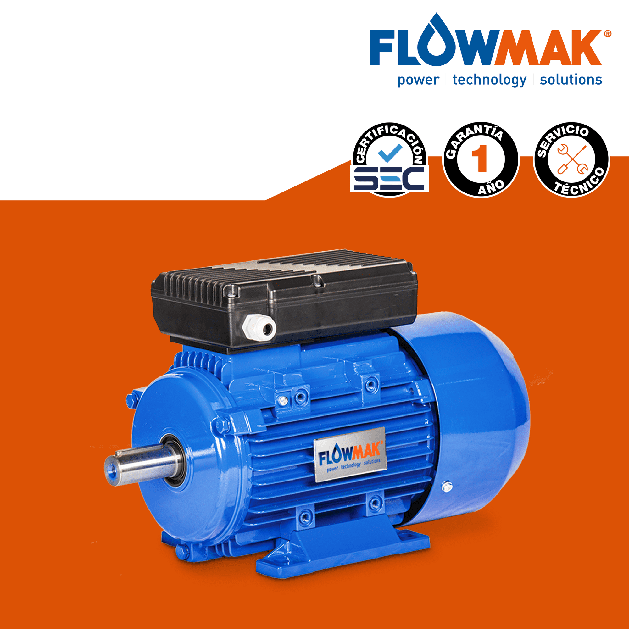 Motor Eléctrico 3 Hp 2820 Rpm 2 Polos 220v Flowmak