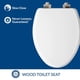 thumbnail image 3 of Asiento de inodoro Mayfair Bennett Slow Close Wood, alargado, blanco, 3 of 9