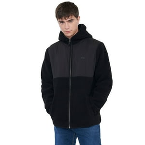 Casaca Hombre Sherpa Hoodie Negro Corona