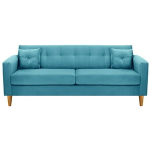 Bodevir - Sofa New Retro 3Cg Felpa 04 Turquesa