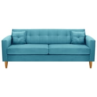 Bodevir - Sofa New Retro 3Cg Felpa 04 Turquesa