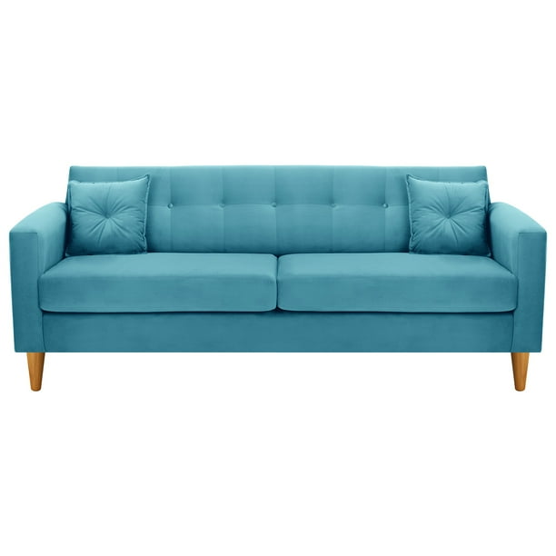 Sofa New Retro 3CG Felpa 04 Turquesa