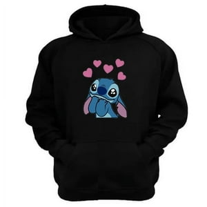 Genérico - Polerón Canguro Extraterrestre Azul Negro Talla L Unisex