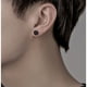 thumbnail image 2 of 1pair Dumbbell Earrings: Get Ready to Turn Heads with These Stylish Round Studs!, 2 of 5