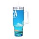 thumbnail image 2 of Luca Vaso aislado de acero inoxidable con asa, diseño temático, regalo para familia, amigos y fans; incluye pajita y encaja en el portavasos estándar, 40 oz, 2 of 6