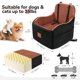 thumbnail image 2 of Asiento para coche de perro INDYBUD mediano 48 cm espuma viscoelástica negro/marrón, 2 of 7