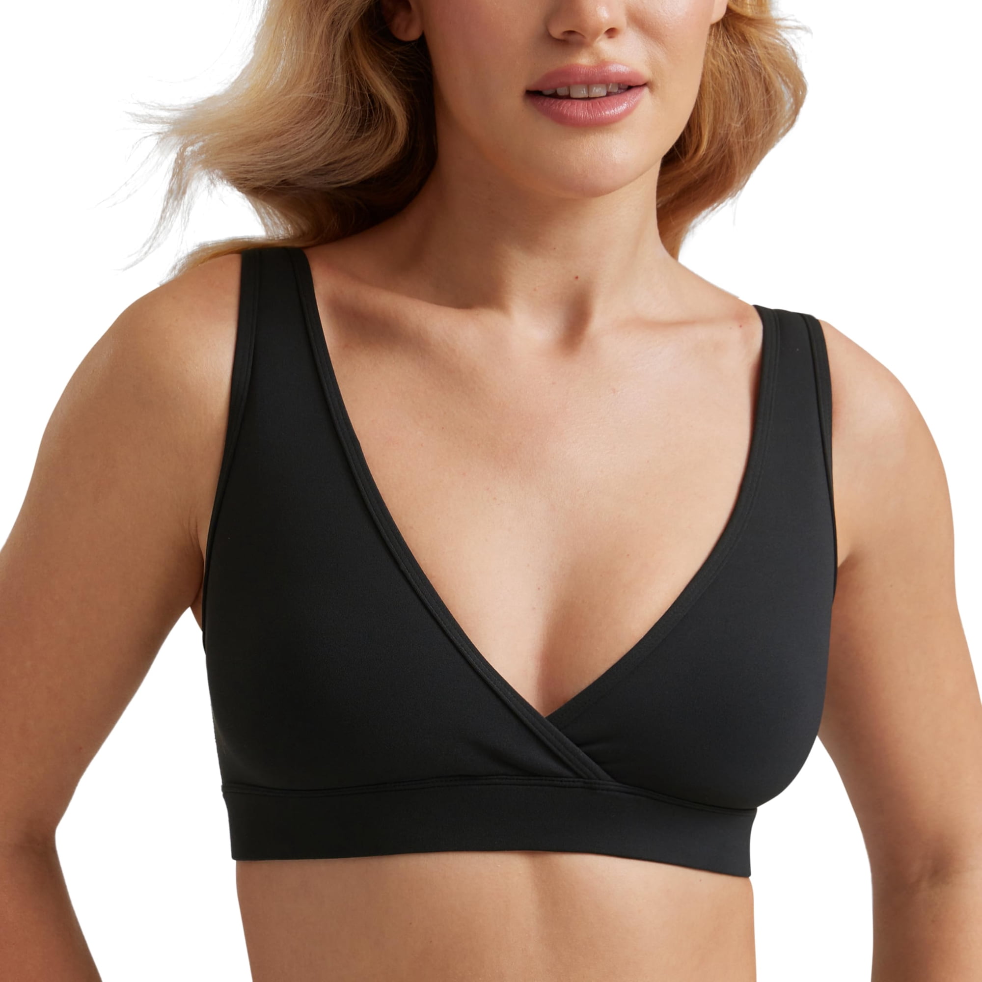 Sostén Crz Yoga Butterluxe Sin Aros Con Escote En V Para Maternidad Negro M