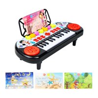 Bothyi - Pianos Electrónicos Multifuncionales De 24 Teclas Con Sonidos De Luces Para Niñas, Niños, Rojo