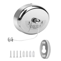 Eoland - Tendederos Ropa Colgador Extensible Pared Retractil Exterior Plateado