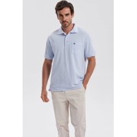 Fashionspark - Polera Hombre Piqué Básica Lisa Celeste - Lll