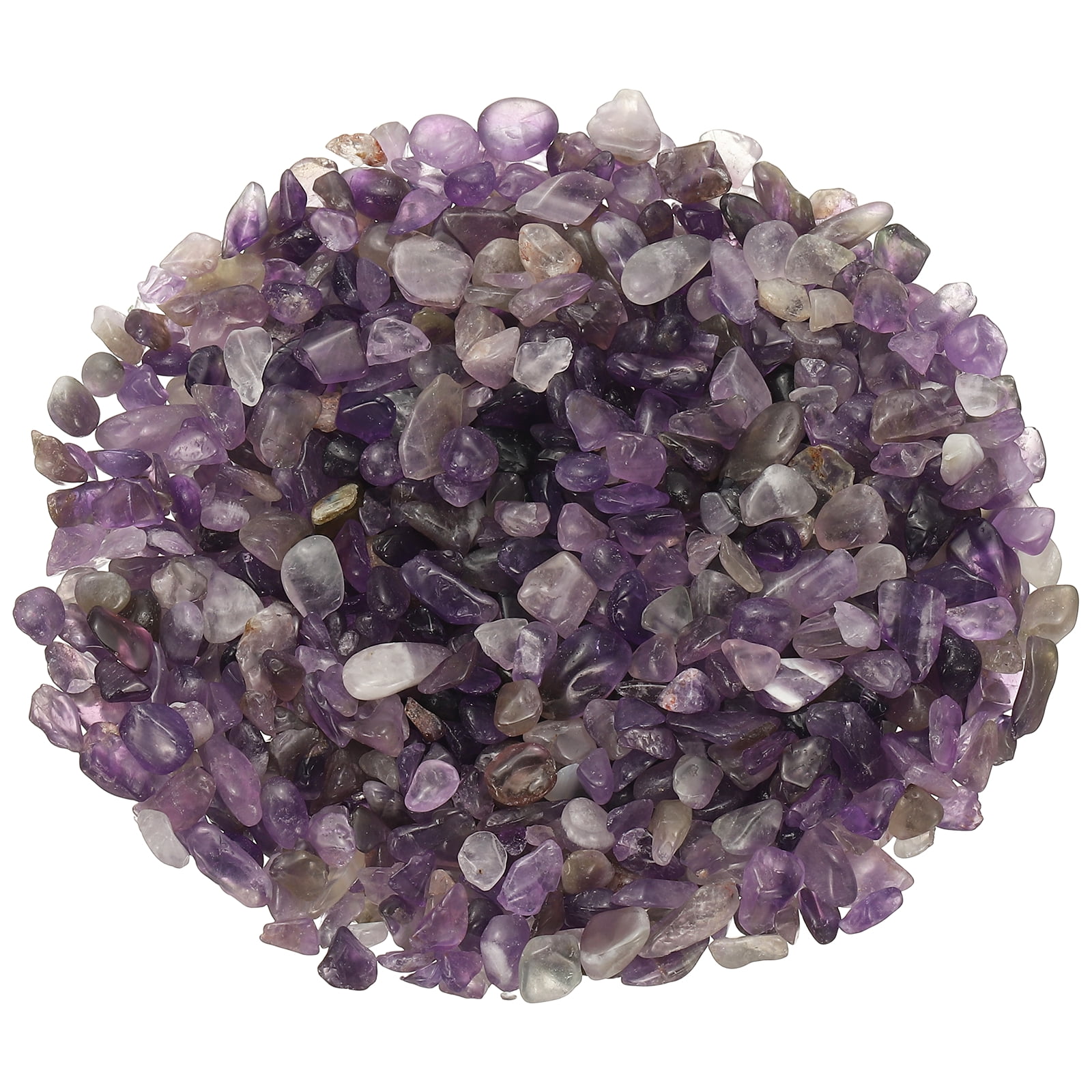 Uxcell Chips de Cristal Piedra 0.44 Lb Fluorita Grava de Acuario Rocas Amatista Púrpura 5-14 mm Destinado para Pecera