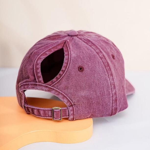 High Ponytail Baseball Cap Women Men Unisex Washed New Year Presents Christmas Valentine's Gift For Her