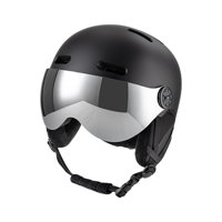 Magideal - Casco De Snowboard Con Gafas De Esquí, Casco De Esquí, Protección Para La Cabeza, Cascos Deportivos, Tamaño Ajustable, Casco De Nieve Moderno Y Transp Negro