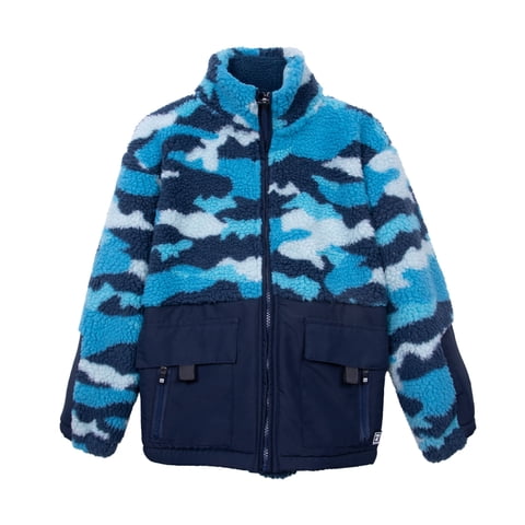 Pillin - Polerón Chiporro Niño Con Estampado Camuflaje Azul