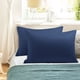 thumbnail image 1 of PiccoCasa 2 Paquete de Fundas de Almohada de Algodón Egipcio con Cierre de Cremallera King Azul Marino, 1 of 7
