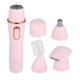 thumbnail image 1 of Unique Bargains 4 en 1 Recortadora Eléctrica USB para Cejas, Piernas, Bikini, Nariz Rosa, 1 of 7