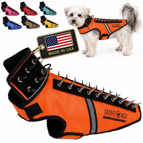 Arnés para perros CoyoteVest S – Naranja fluorescente – Fabricado en EE. UU.