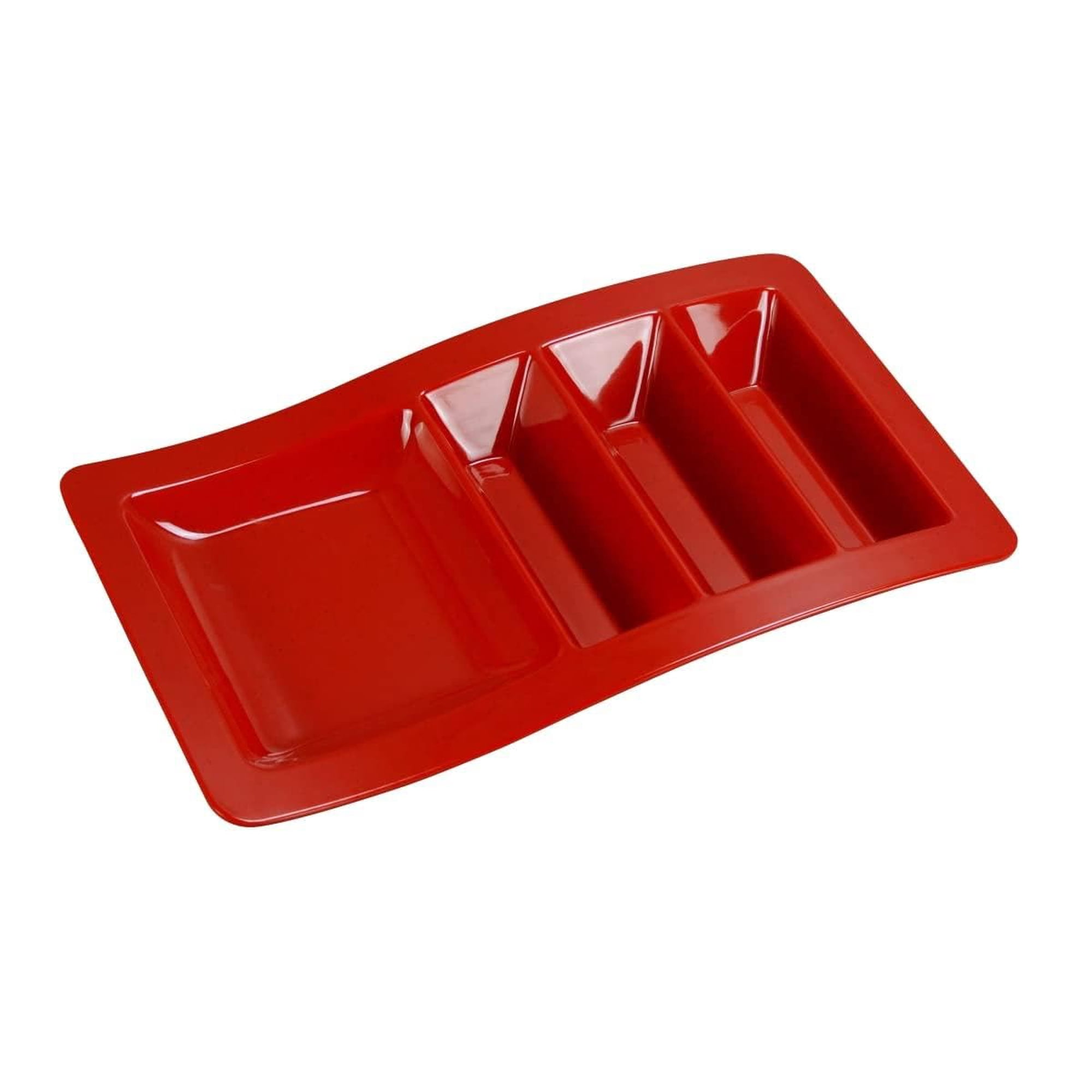 Generic - Plato Para Tacos Yanco México, Apilable, Melamina, Rojo, Paquete De 12