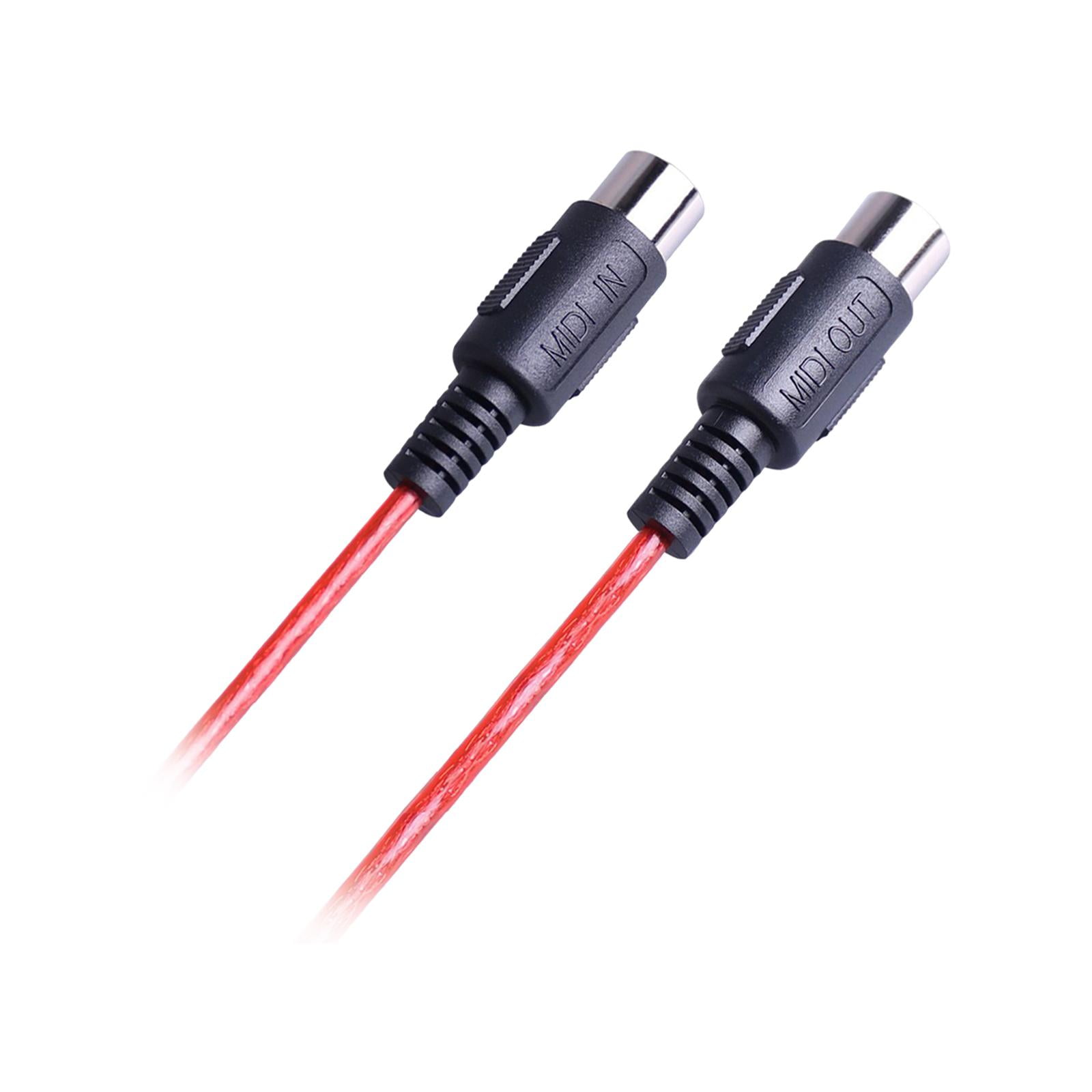 Magideal - Cable Midi Din A De 5 Pines Cable De Extensión De Audio Cable Midi Portátil De Fácil Coión Para Mezclador De Audio Amplificador De Rojo 45 Metros