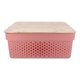 thumbnail image 1 of Cesto De Ropa 11L CH00329 Tapa Bambú Rosado, 1 of 5