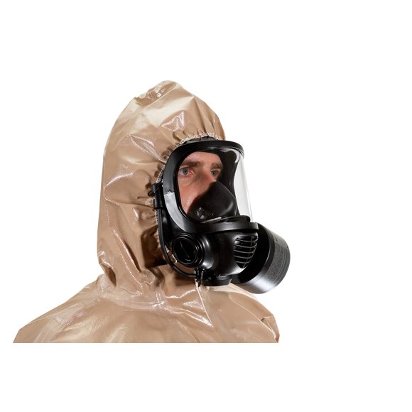 Traje de protección desechable MIRA Safety con capucha y puños elásticos, talla L/XL, protección respiratoria (HAZ‑SUIT LG/XLG)