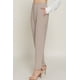 thumbnail image 4 of Saronite Pantalones Largos Elásticos Premium de Cintura Alta con Detalle de Pinzas, Beige (para Mujer), 4 of 4