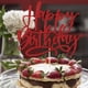 thumbnail image 4 of Decoración de tarta Kaoenla con purpurina roja para feliz cumpleaños, 4 of 7